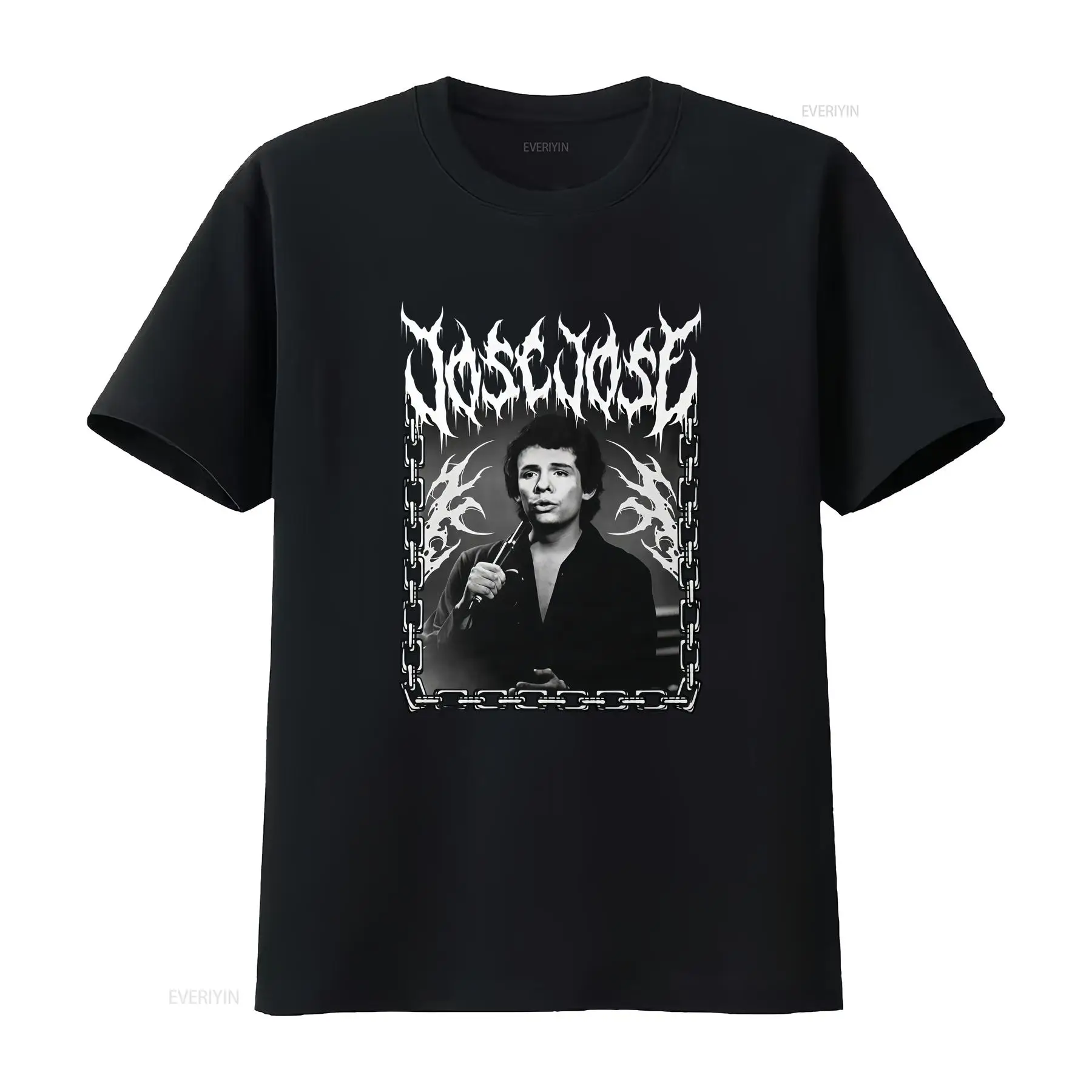 Vintage Fashion La - Jose Dark Metal Yazılı Tişört Fan