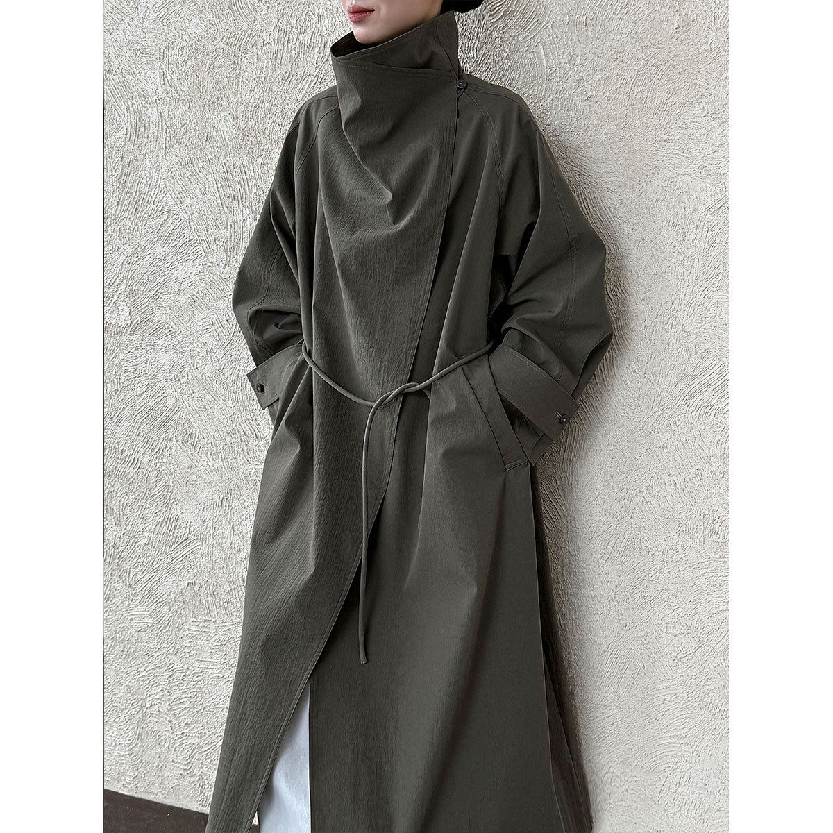 Vintage Windbreaker Nylon - Kadın Uzun Rüzgarlık 2026 Yeni Model,